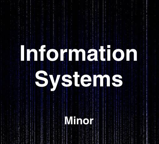 Information Systems text on a dark, data-inspired background.